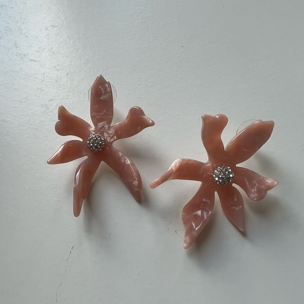 Lele Sadoughi Pink Floral Earrings